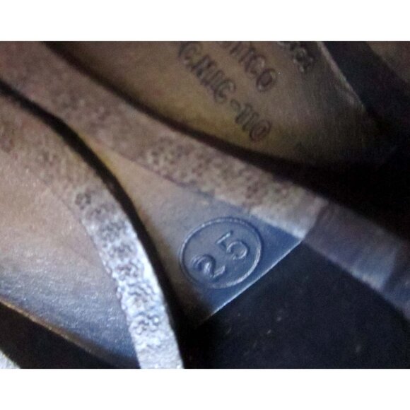 Sz 9 NEW NIB True Vtg 70s Womens BLUE RUBBER Strappy MEXICAN SANDALS SANDAK 25cm - Picture 7 of 8